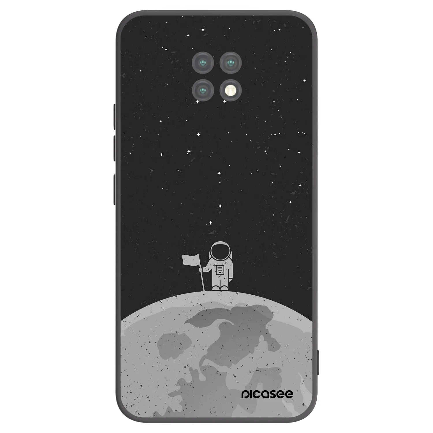 Picasee Μαύρη θήκη σιλικόνης για Xiaomi Redmi Note 9T - Astronaut
