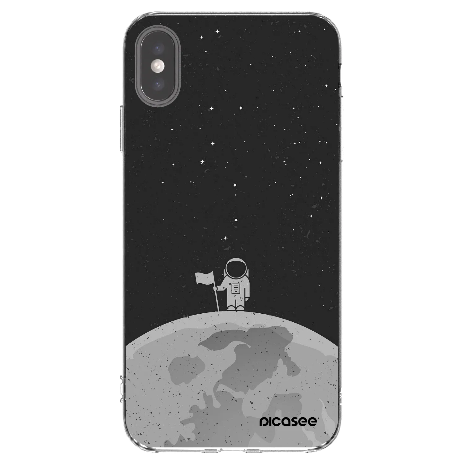 Picasee διαφανής θήκη σιλικόνης Apple iPhone XS Max - Astronaut