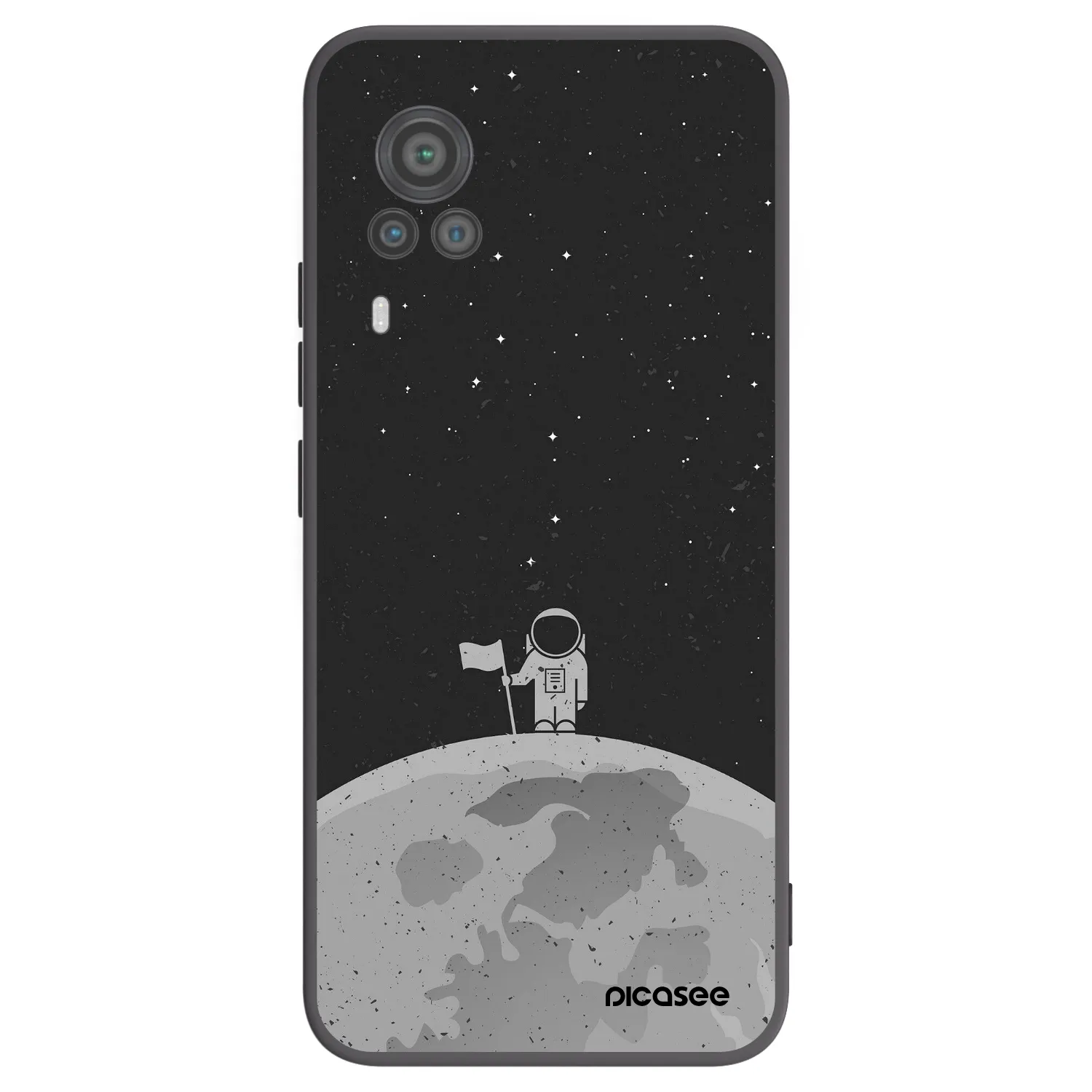 Picasee Μαύρη θήκη σιλικόνης για Vivo X60 Pro 5G - Astronaut