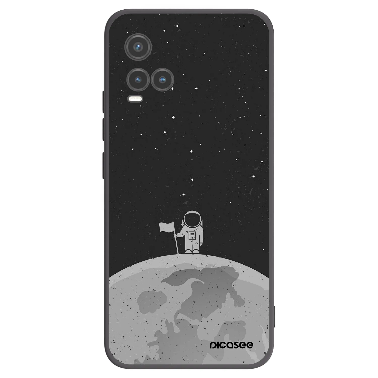Picasee Μαύρη θήκη σιλικόνης για Vivo Y33s - Astronaut
