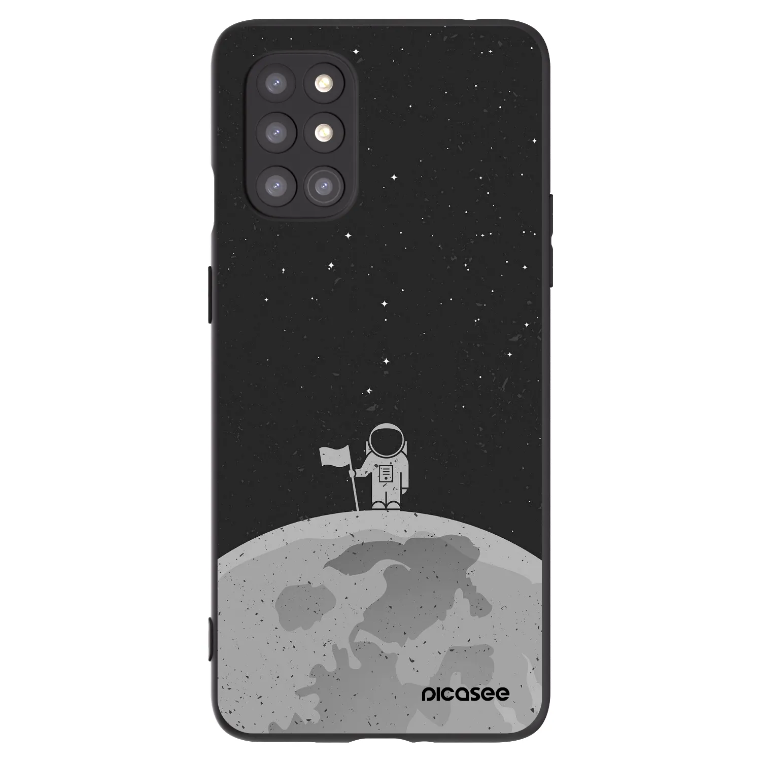 Picasee Μαύρη θήκη σιλικόνης για OnePlus 8T - Astronaut