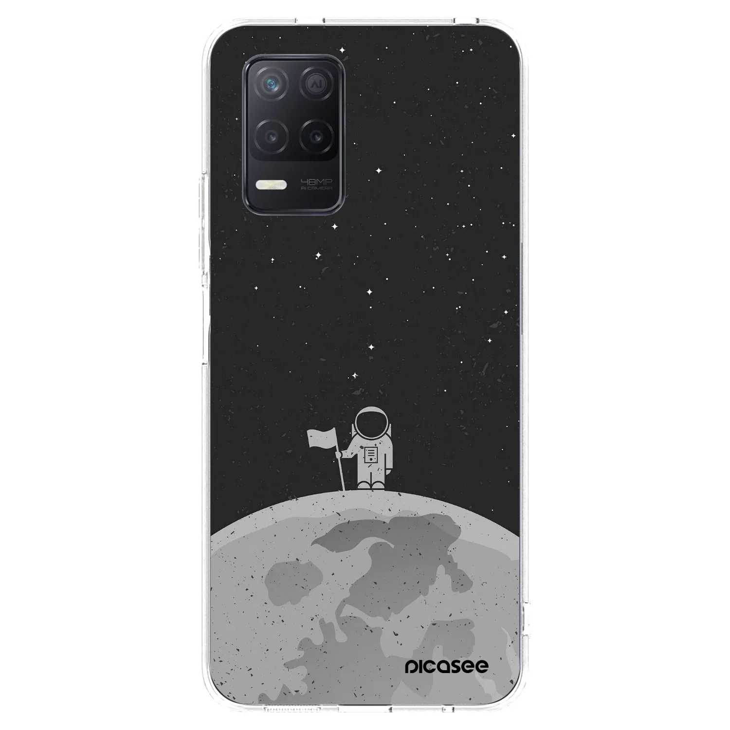 Picasee διαφανής θήκη σιλικόνης Realme 8 5G - Astronaut