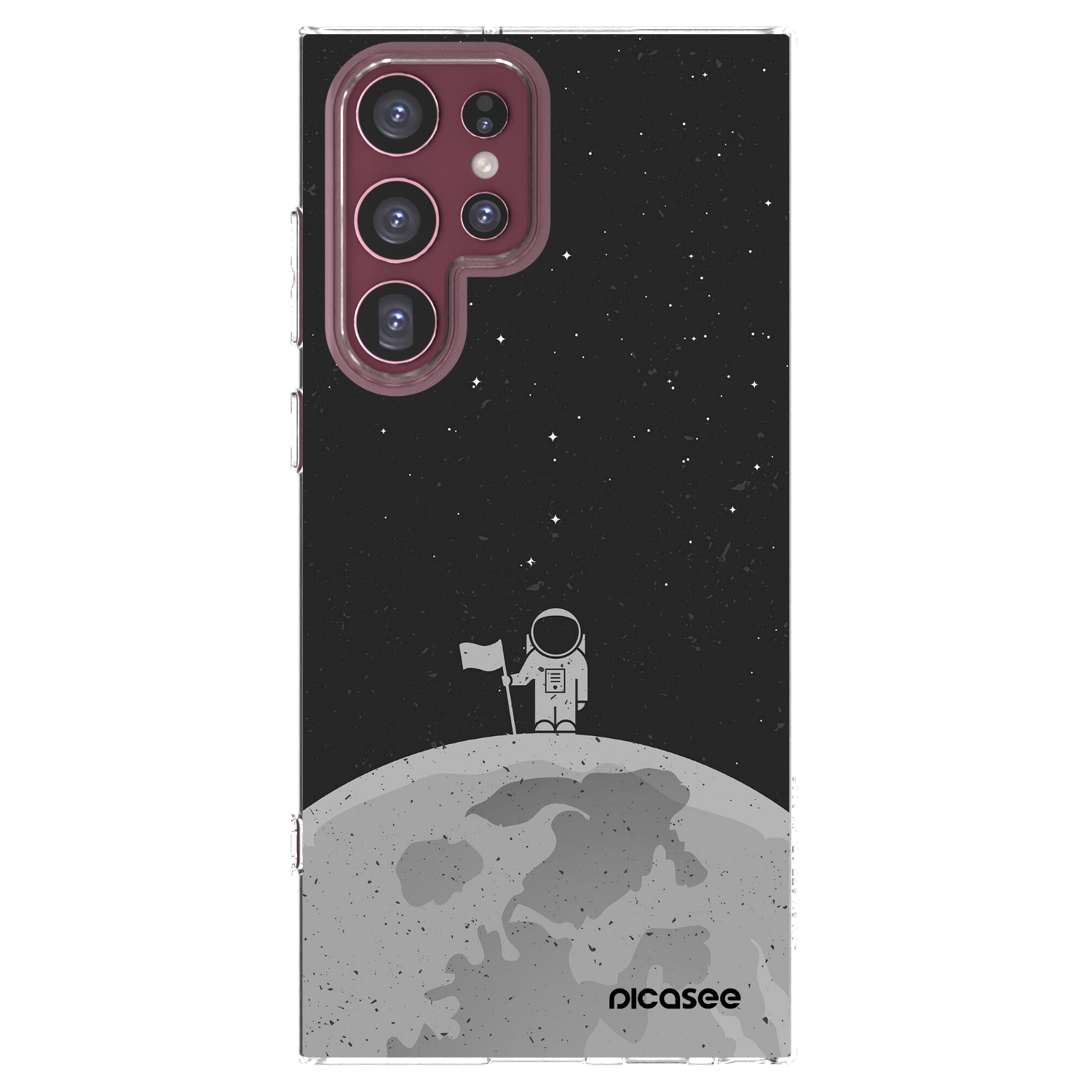 Picasee διαφανής θήκη σιλικόνης Samsung Galaxy S22 Ultra 5G - Astronaut