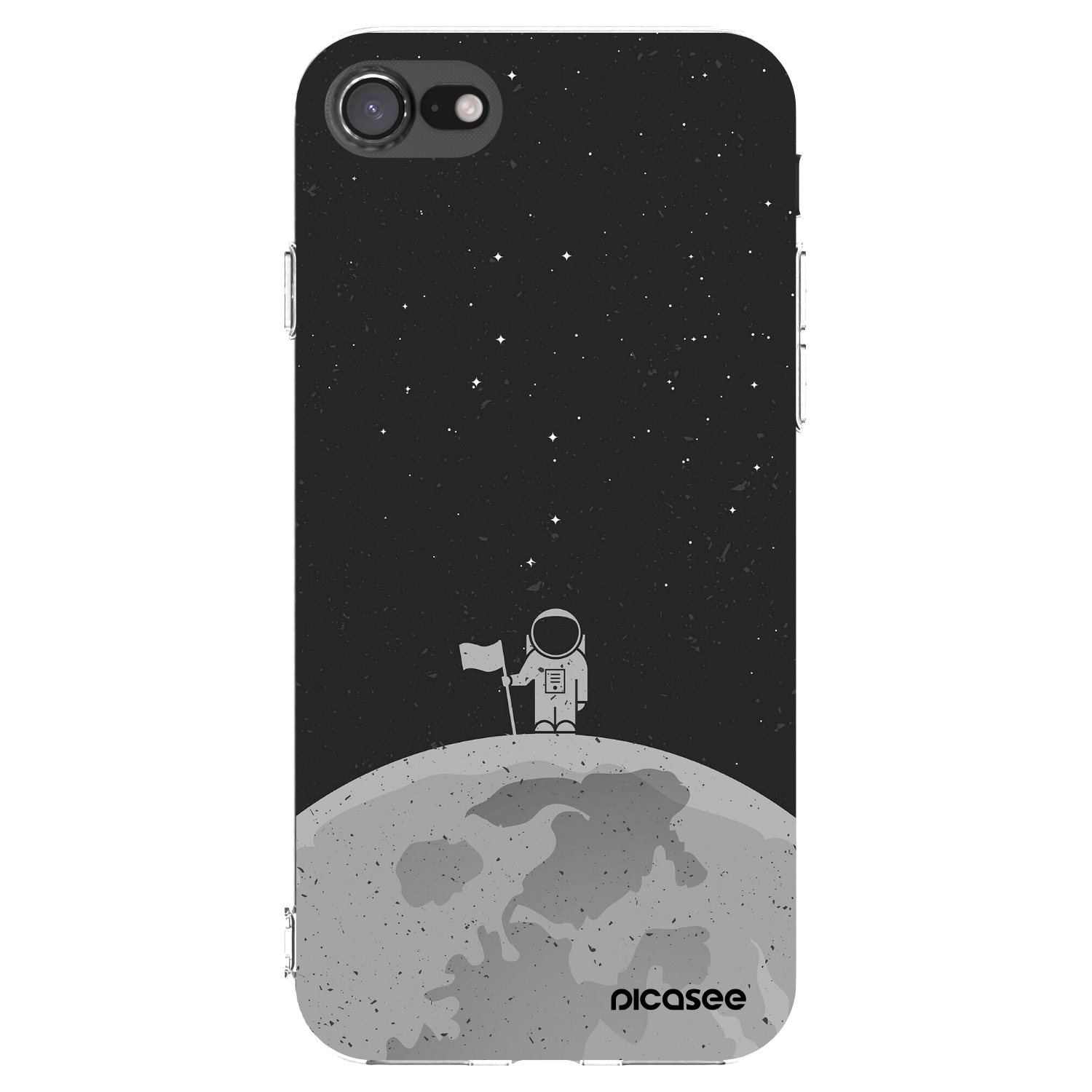 Picasee διαφανής θήκη σιλικόνης Apple iPhone SE 2022 - Astronaut