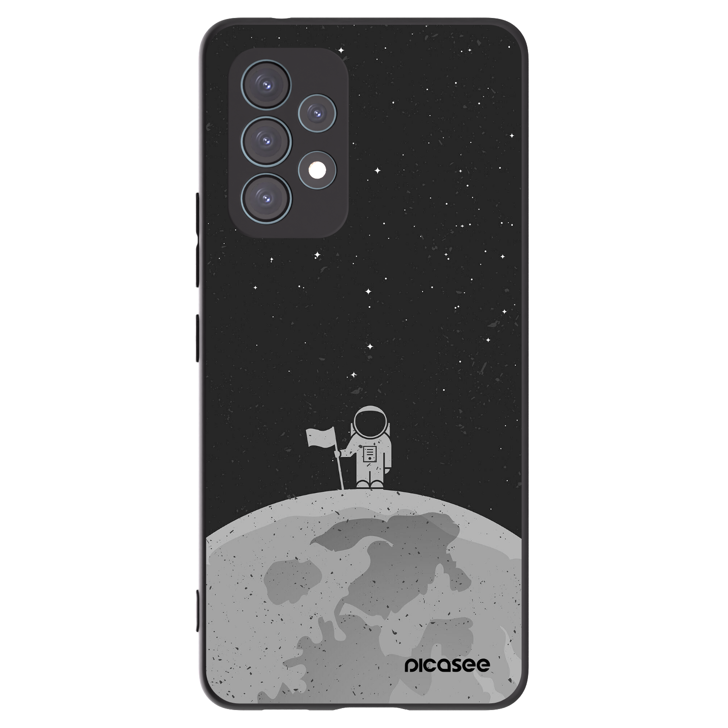 Picasee Μαύρη θήκη σιλικόνης για Samsung Galaxy A53 5G A536 - Astronaut