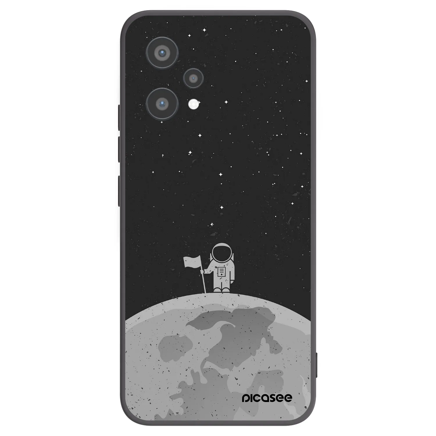 Picasee Μαύρη θήκη σιλικόνης για Realme 9 Pro 5G - Astronaut