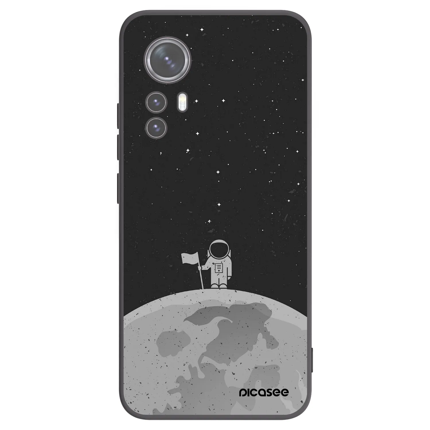 Picasee Μαύρη θήκη σιλικόνης για Xiaomi 12 - Astronaut