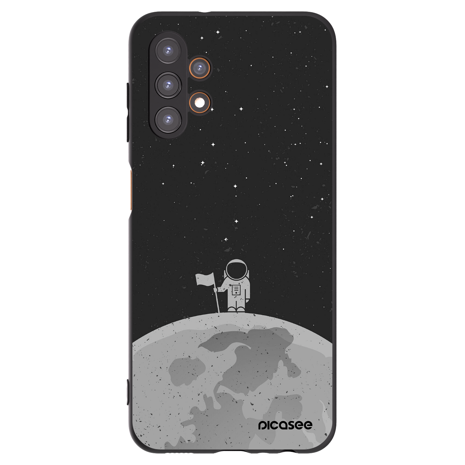 Picasee Μαύρη θήκη σιλικόνης για Samsung Galaxy A13 4G A135 - Astronaut