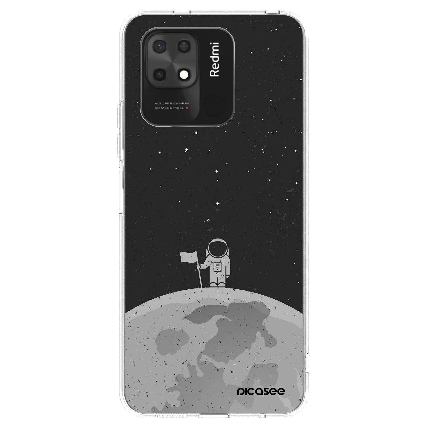Picasee διαφανής θήκη σιλικόνης Xiaomi Redmi 10C - Astronaut