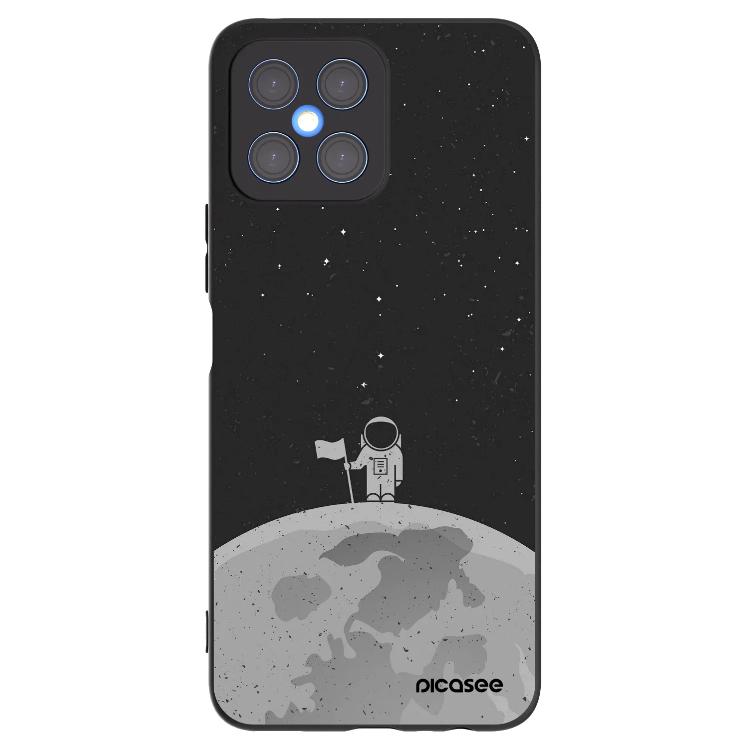 Picasee Μαύρη θήκη σιλικόνης για Honor X8 4G - Astronaut