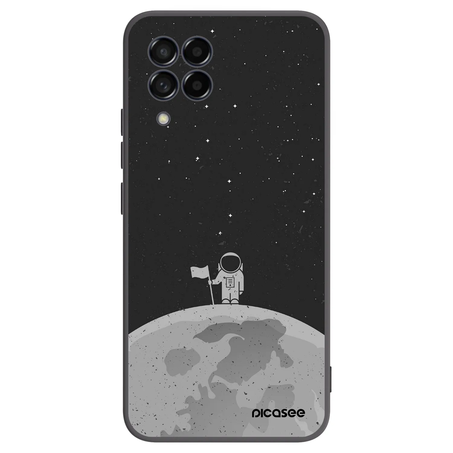 Picasee Μαύρη θήκη σιλικόνης για Samsung Galaxy M53 5G - Astronaut