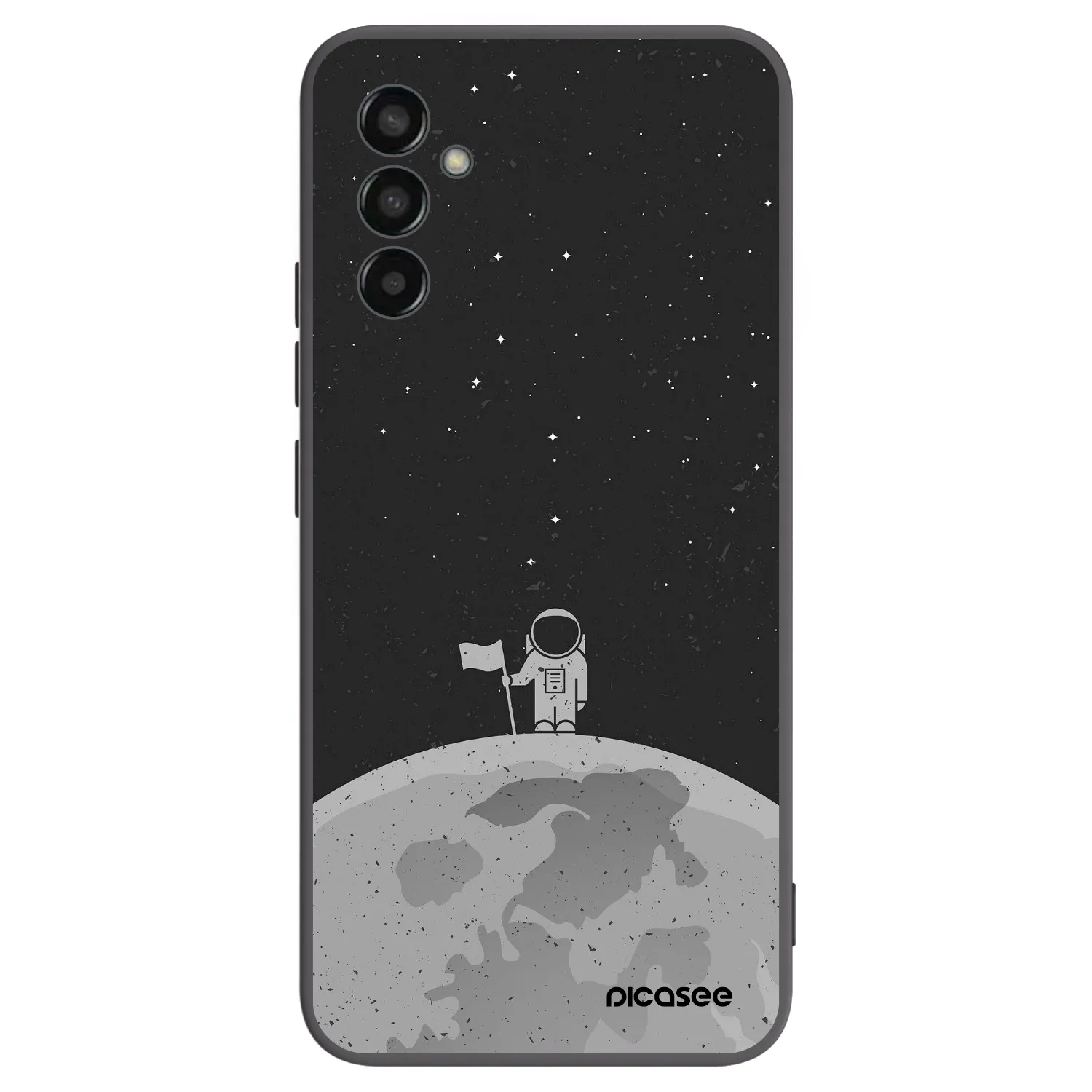 Picasee Μαύρη θήκη σιλικόνης για Samsung Galaxy M13 M135F - Astronaut