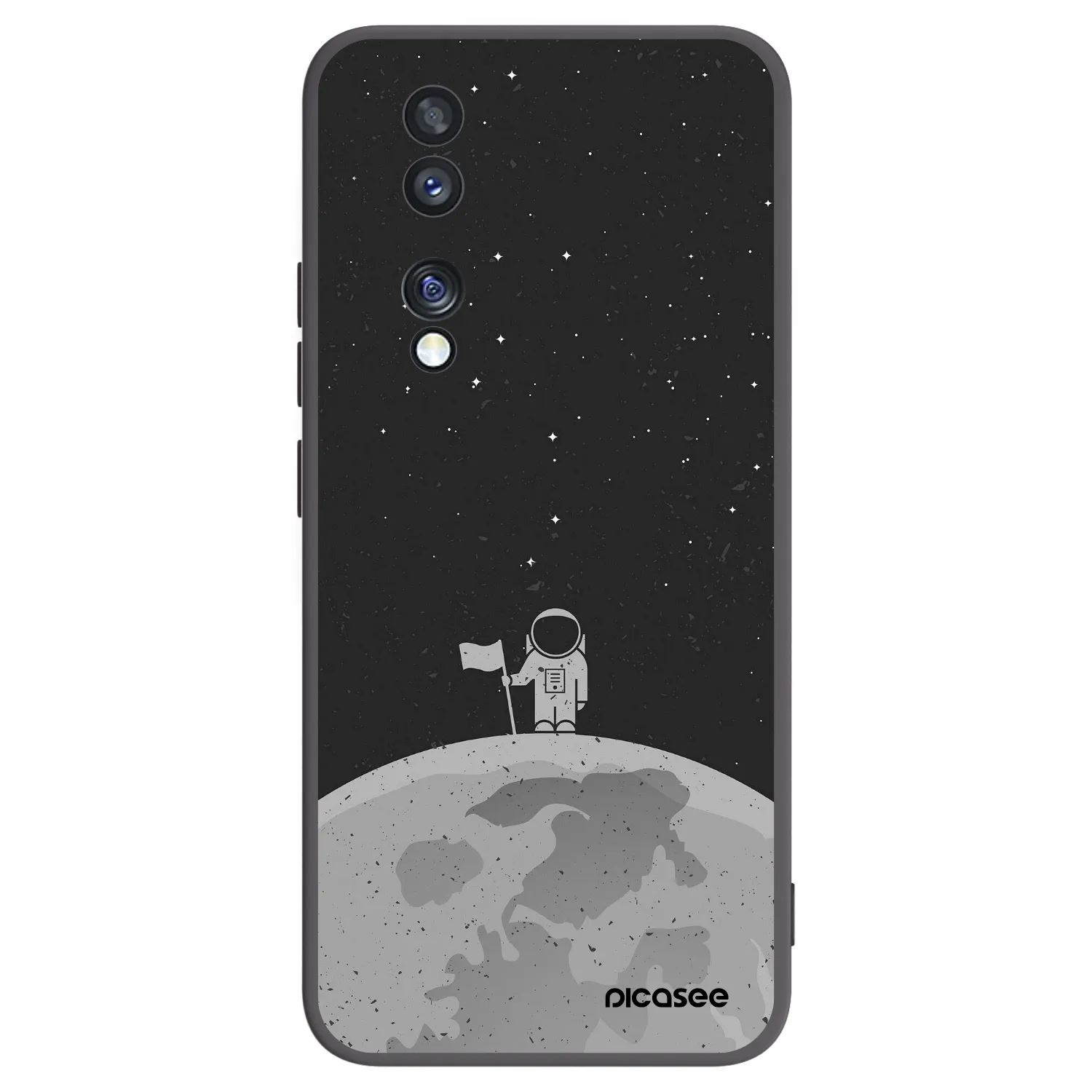 Picasee Μαύρη θήκη σιλικόνης για Honor 70 - Astronaut
