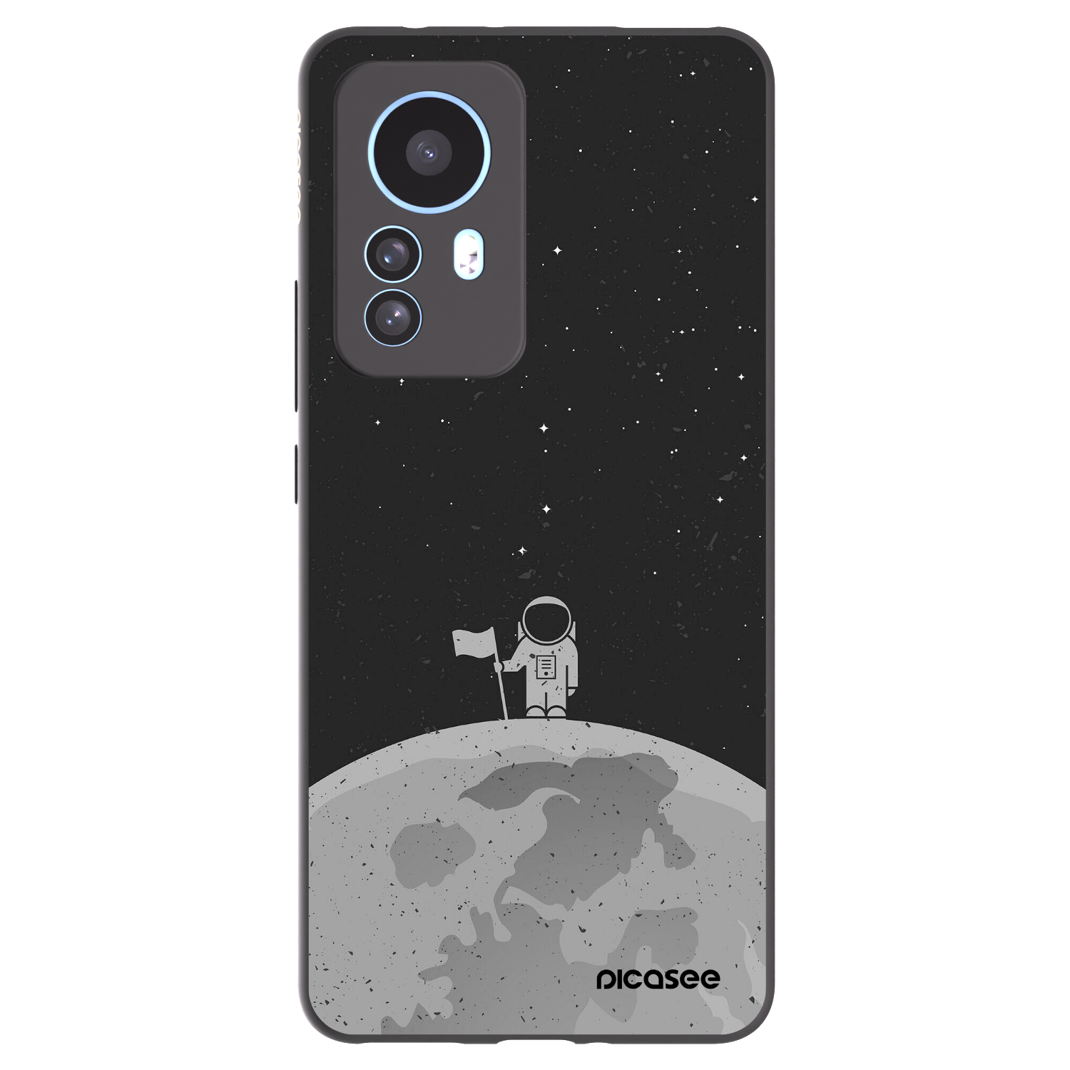 Picasee Μαύρη θήκη σιλικόνης για Xiaomi 12T - Astronaut