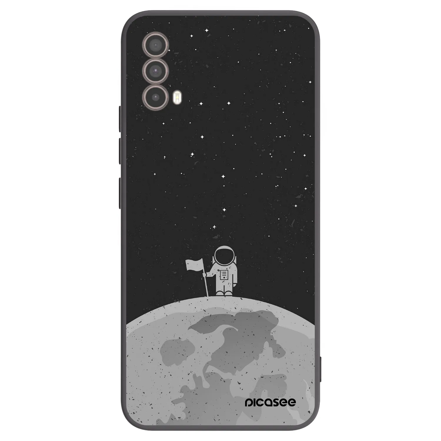 Picasee Μαύρη θήκη σιλικόνης για Motorola Moto E40 - Astronaut