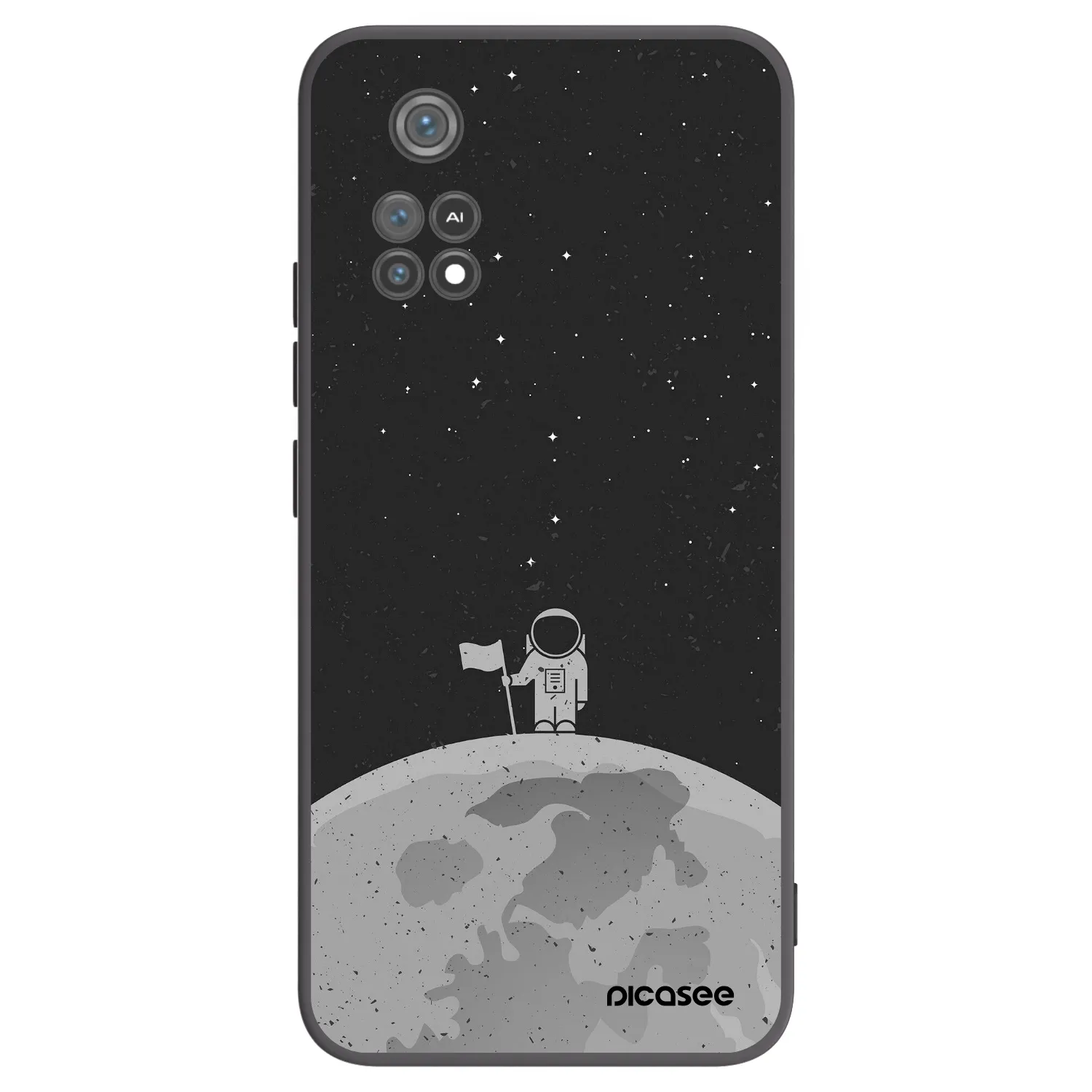 Picasee Μαύρη θήκη σιλικόνης για Xiaomi Poco M4 Pro - Astronaut