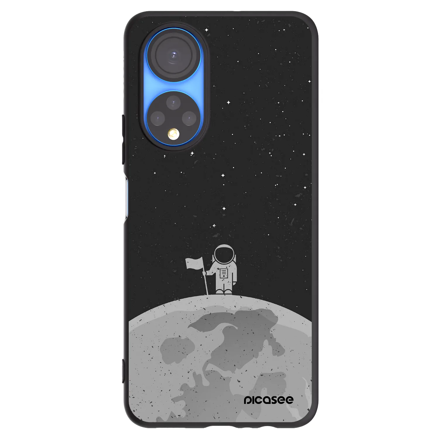 Picasee Μαύρη θήκη σιλικόνης για Honor X7 - Astronaut
