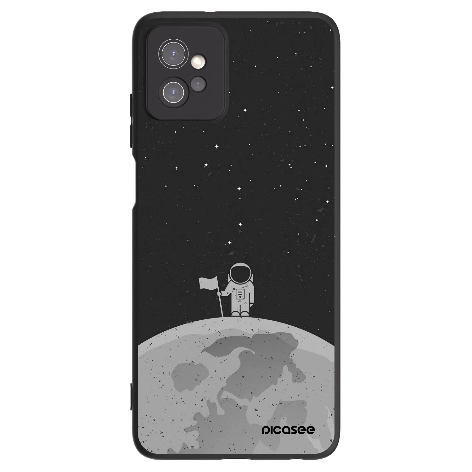 Picasee Μαύρη θήκη σιλικόνης για Motorola Moto G32 - Astronaut