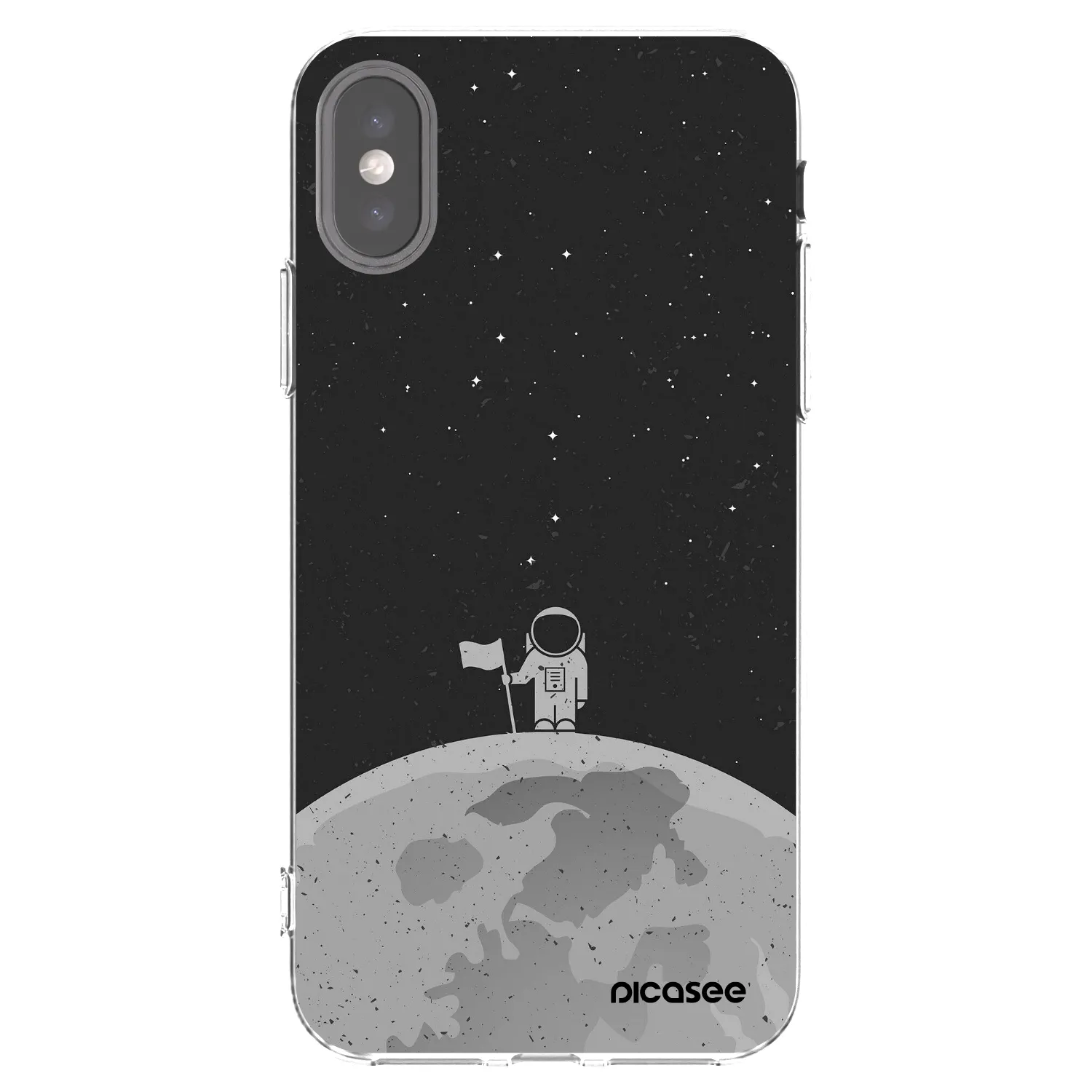 Picasee διαφανής θήκη σιλικόνης Apple iPhone X/XS - Astronaut