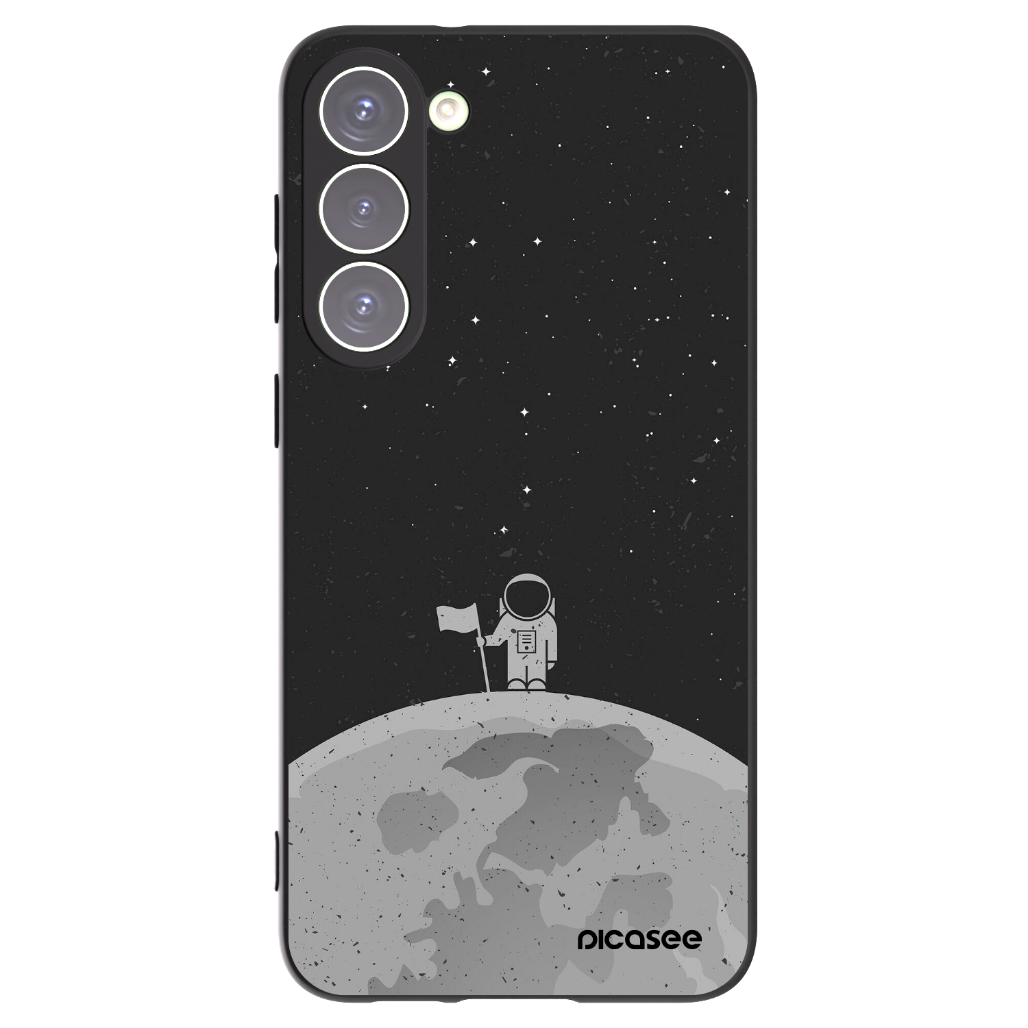 Picasee Μαύρη θήκη σιλικόνης για Samsung Galaxy S23+ 5G - Astronaut