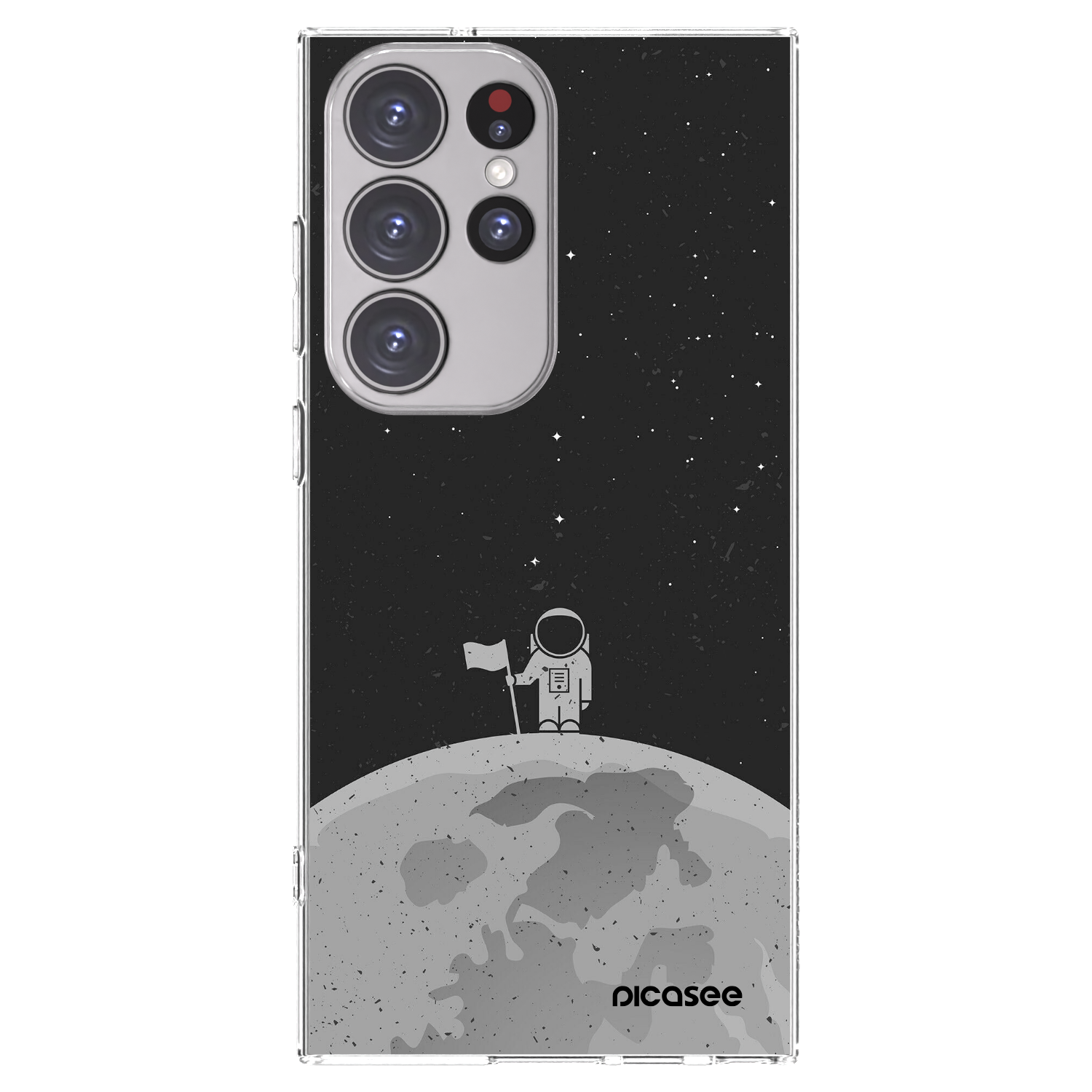 Picasee διαφανής θήκη σιλικόνης Samsung Galaxy S23 Ultra 5G - Astronaut