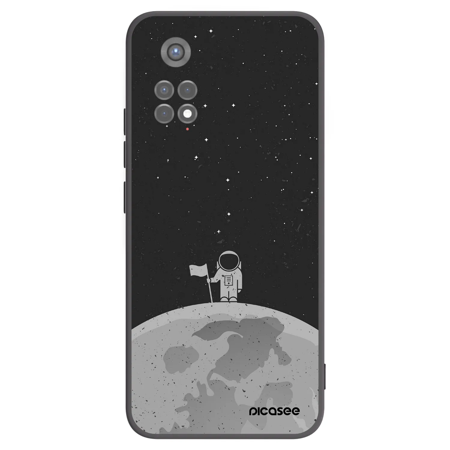 Picasee Μαύρη θήκη σιλικόνης για Xiaomi Redmi Note 11S 5G - Astronaut