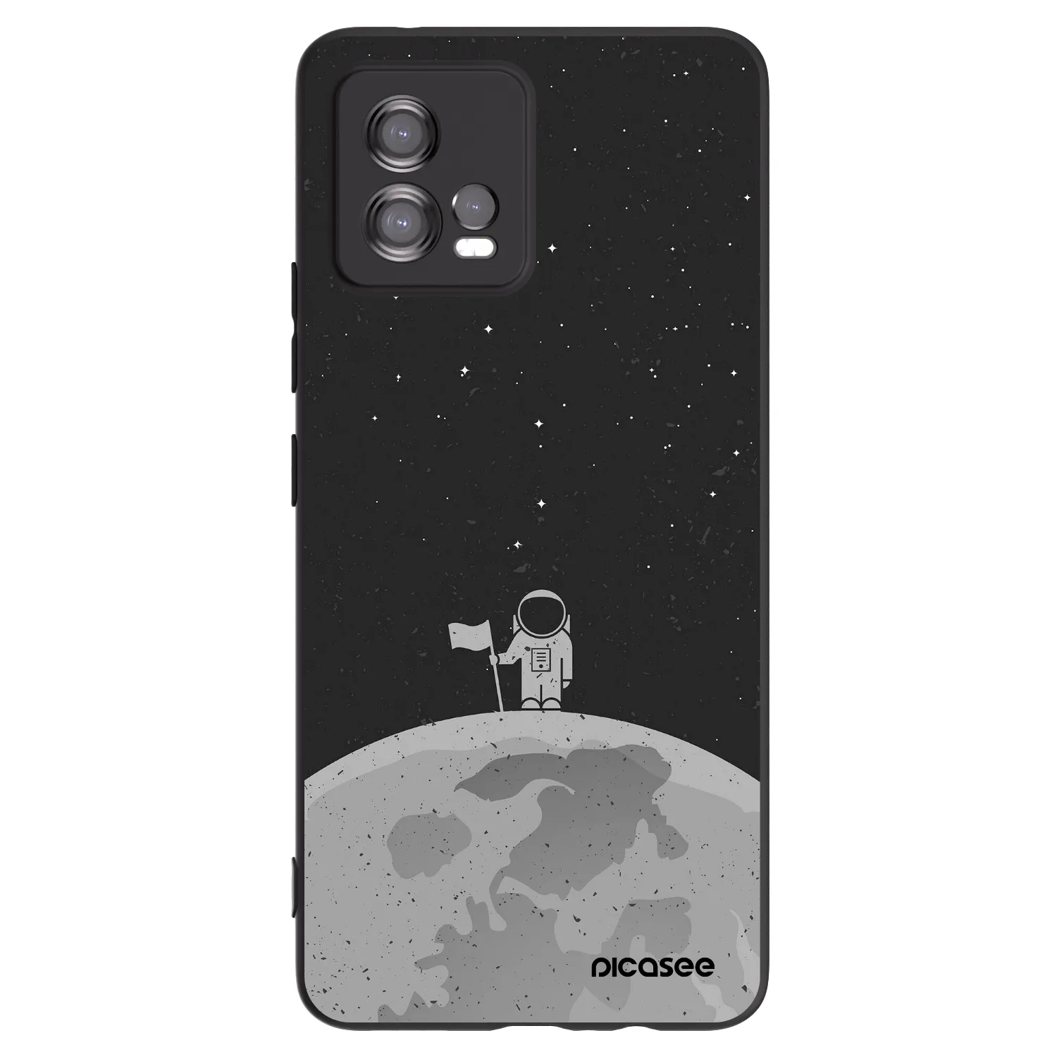 Picasee Μαύρη θήκη σιλικόνης για Motorola Moto G72 - Astronaut