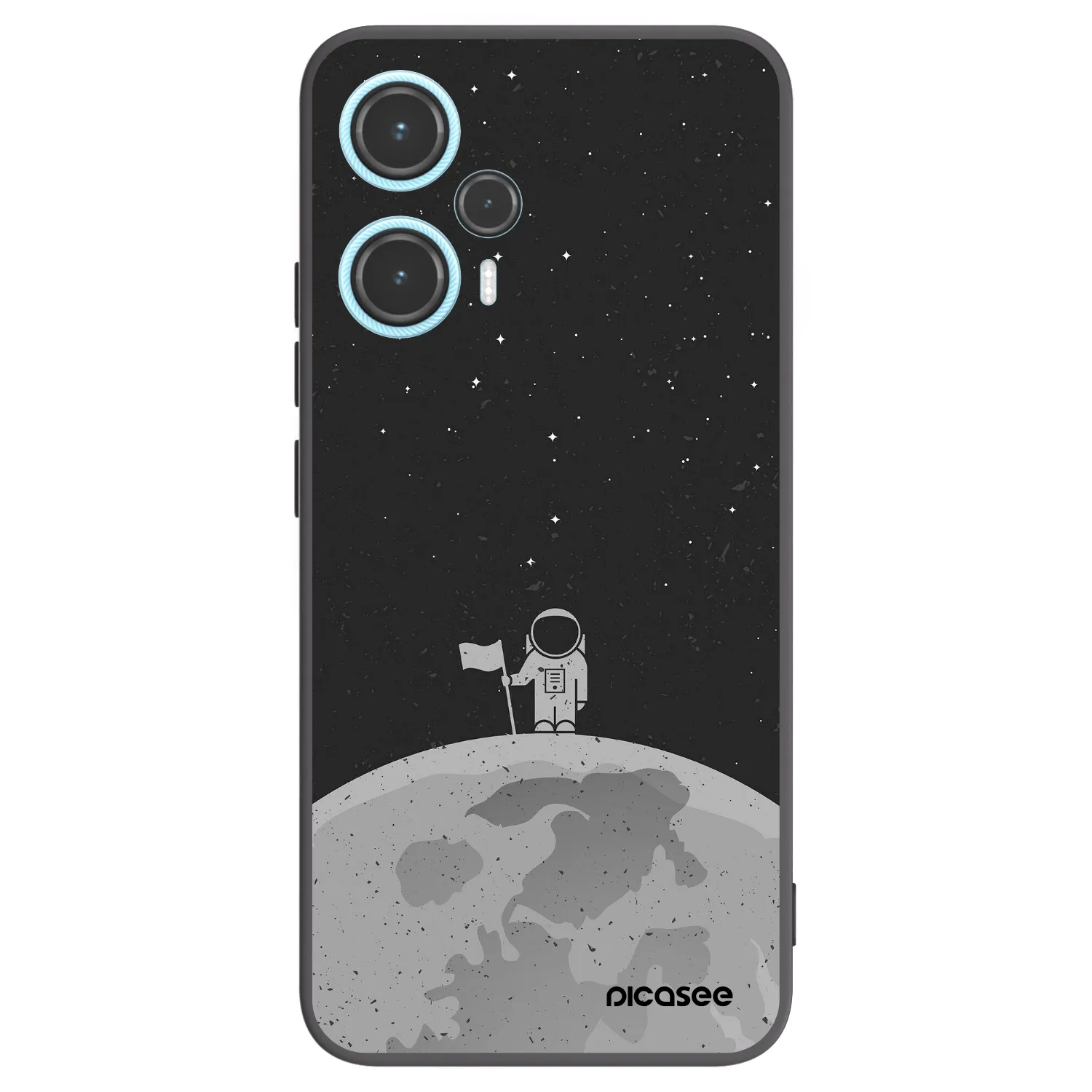Picasee Μαύρη θήκη σιλικόνης για Xiaomi Poco F5 - Astronaut