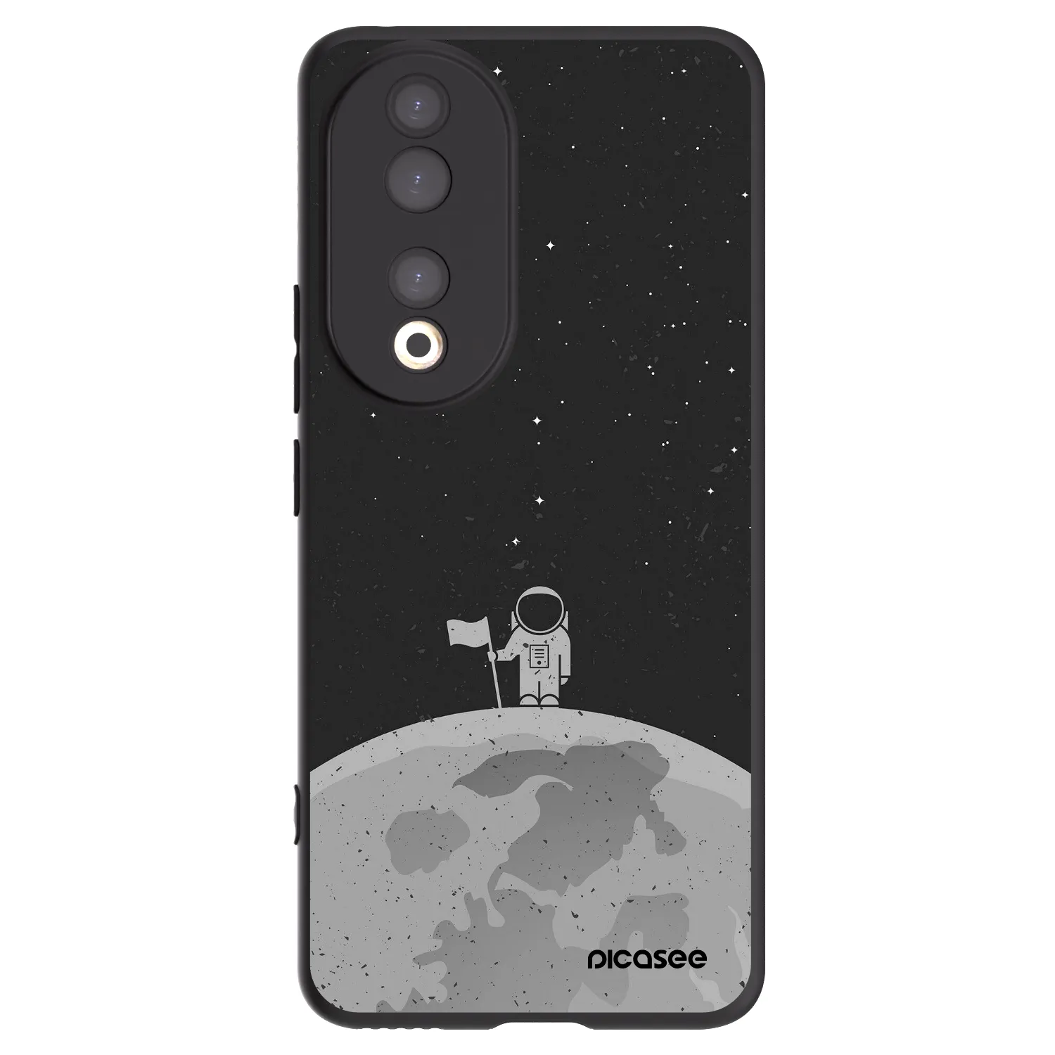 Picasee Μαύρη θήκη σιλικόνης για Honor 90 5G - Astronaut