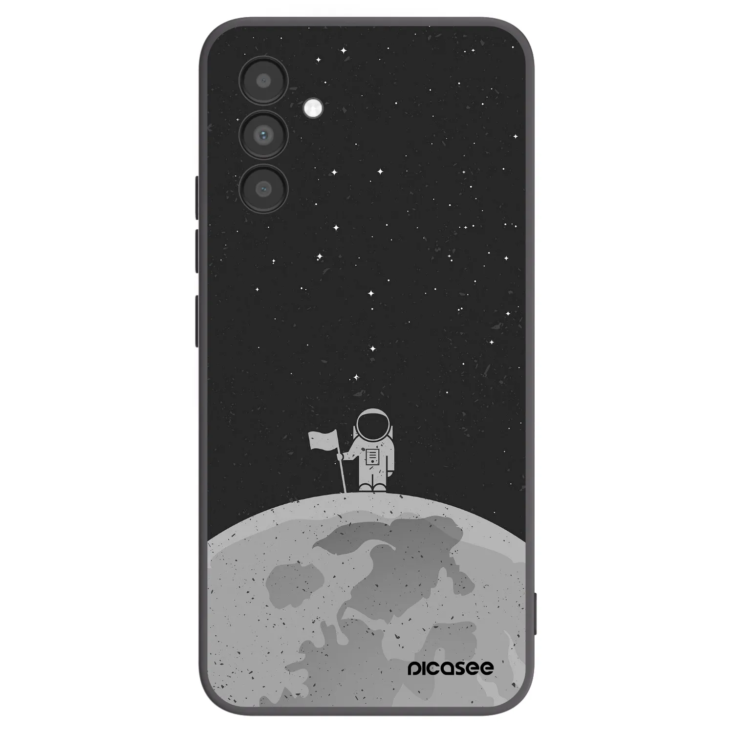 Picasee Μαύρη θήκη σιλικόνης για Samsung Galaxy A04s A047F - Astronaut