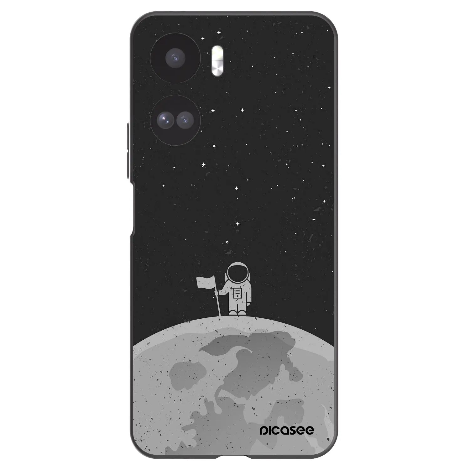 Picasee Μαύρη θήκη σιλικόνης για Honor 90 Lite 5G - Astronaut