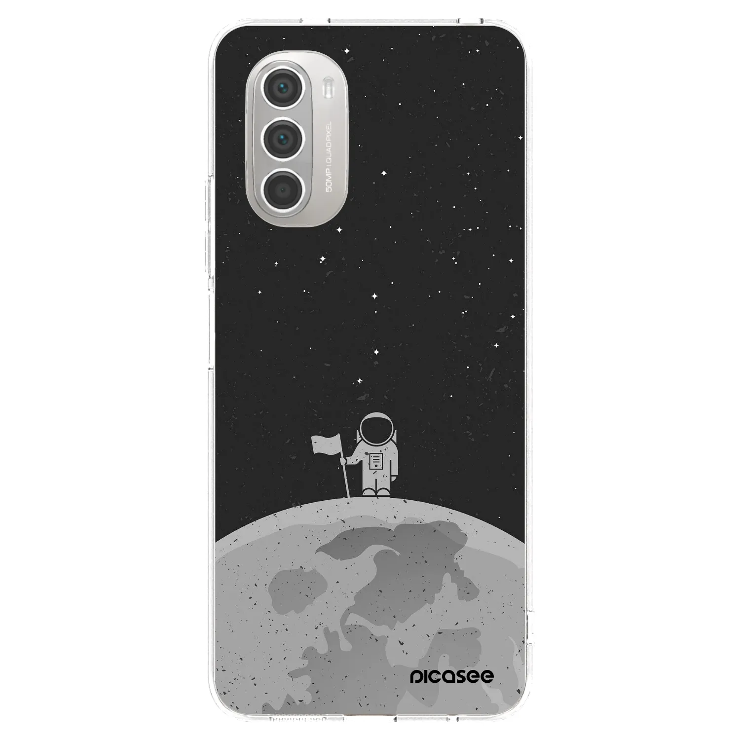 Picasee διαφανής θήκη σιλικόνης Motorola Moto G51 - Astronaut