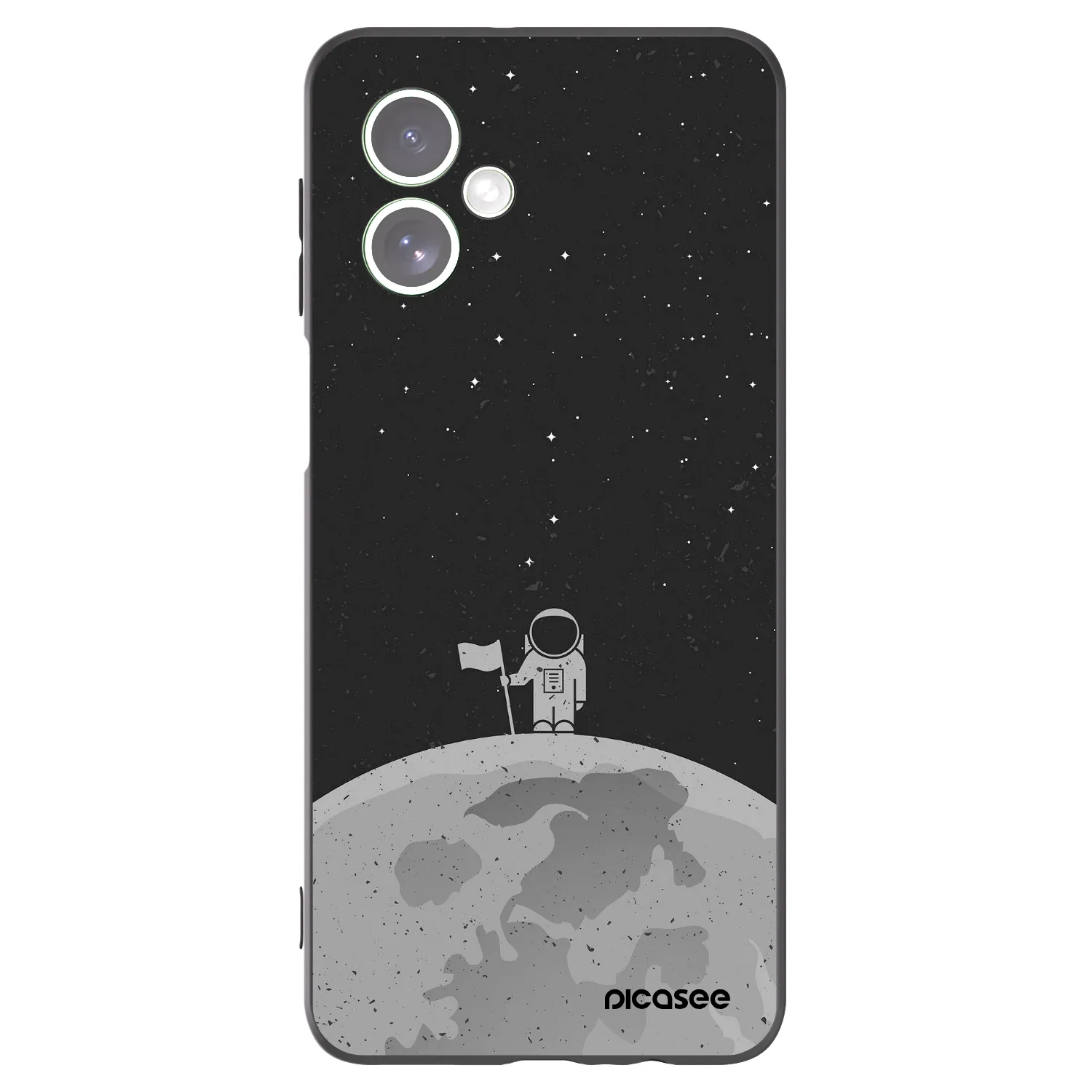 Picasee Μαύρη θήκη σιλικόνης για Motorola Moto G54 5G - Astronaut