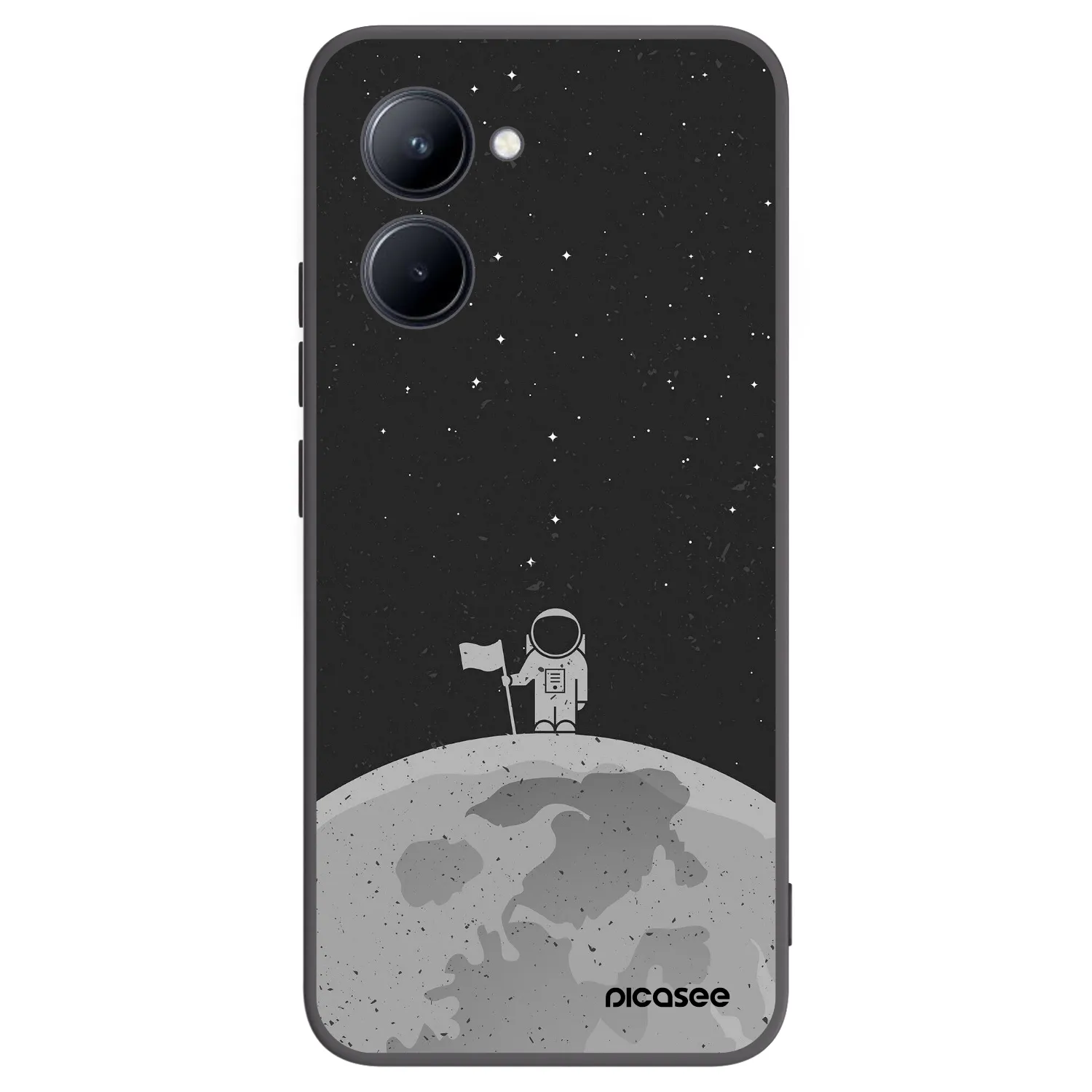Picasee Μαύρη θήκη σιλικόνης για Realme C33 (2023) - Astronaut