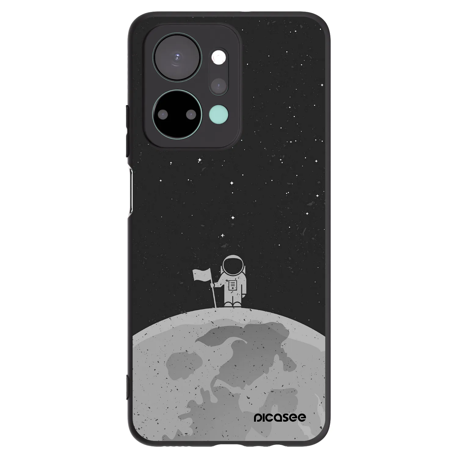 Picasee Μαύρη θήκη σιλικόνης για Honor X7a - Astronaut