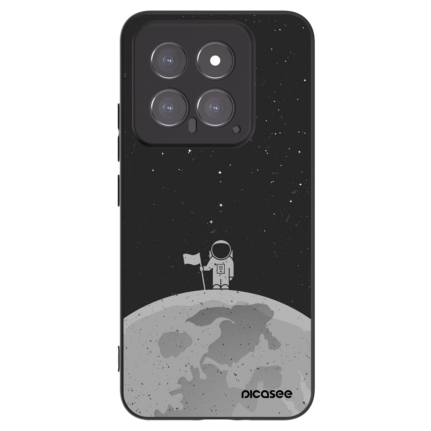 Picasee Μαύρη θήκη σιλικόνης για Xiaomi 14 - Astronaut
