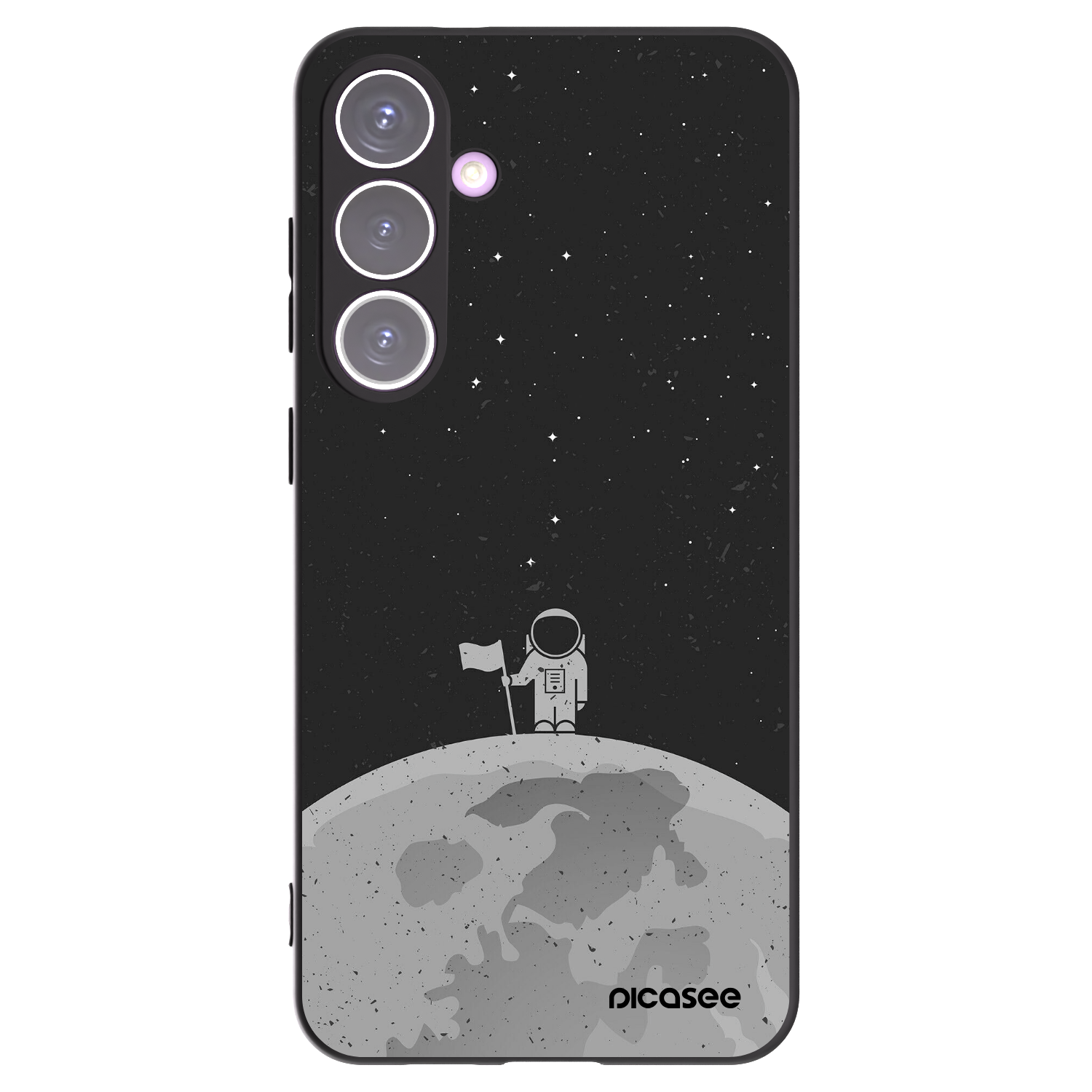Picasee Μαύρη θήκη σιλικόνης για Samsung Galaxy S24+ S926B 5G - Astronaut