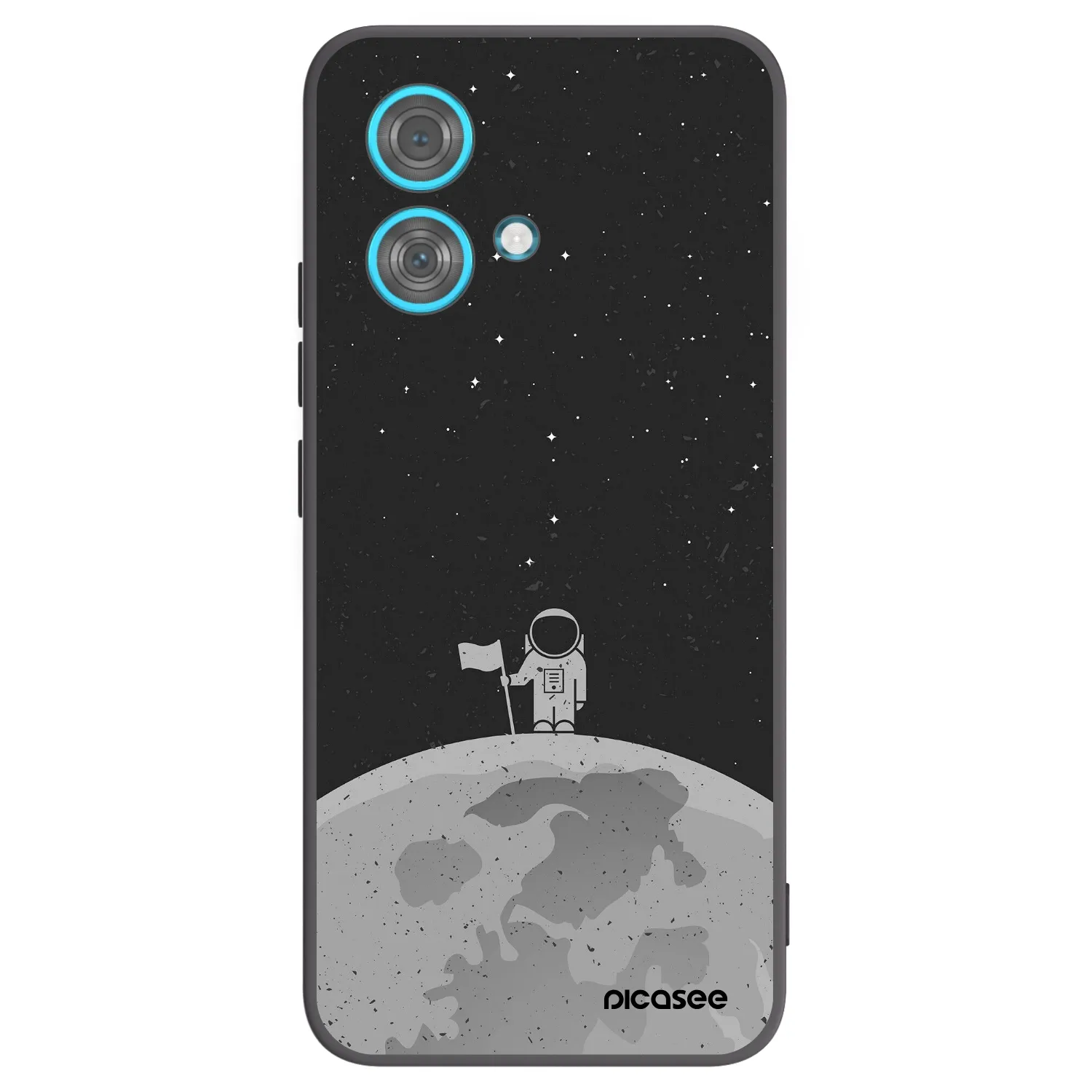 Picasee Μαύρη θήκη σιλικόνης για Motorola Edge 40 Neo - Astronaut