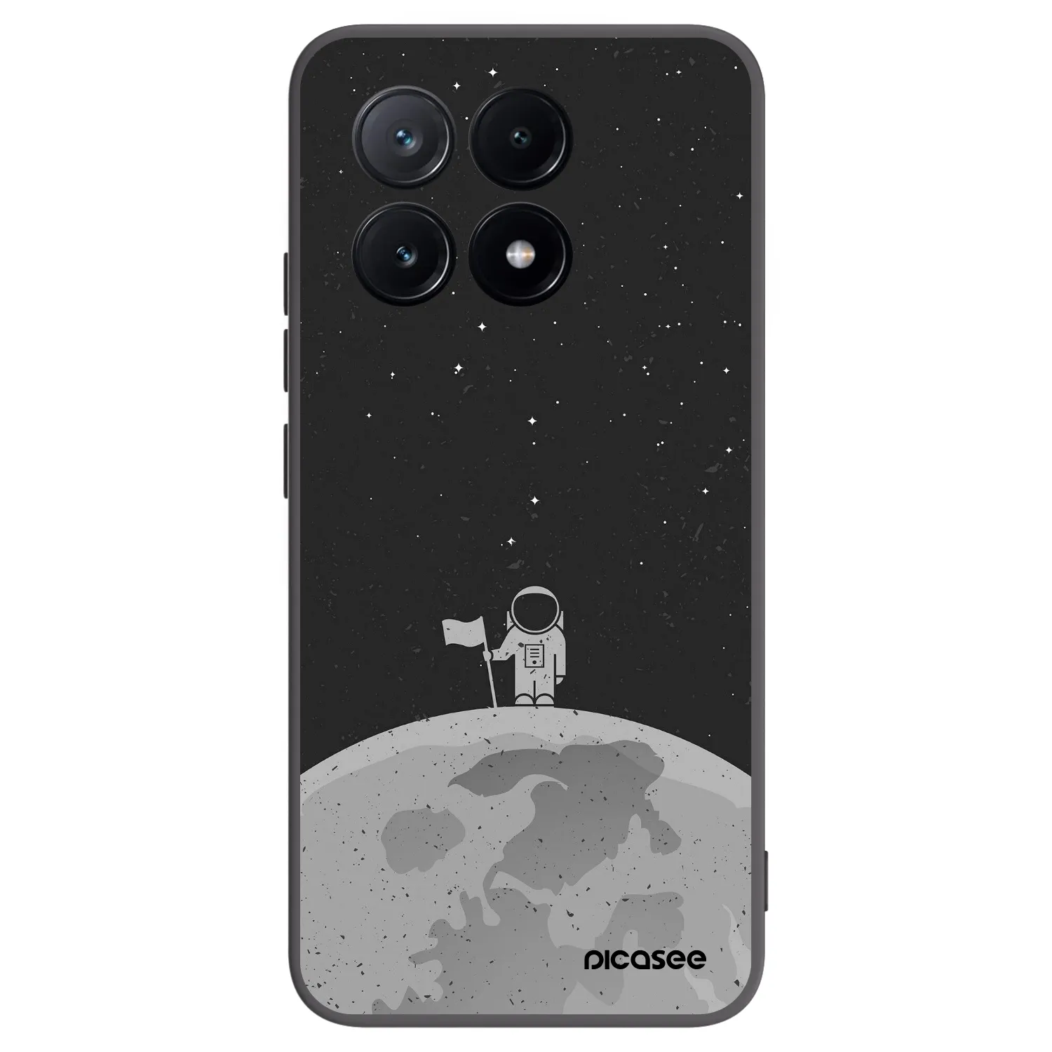 Picasee Μαύρη θήκη σιλικόνης για Xiaomi Poco X6 Pro - Astronaut
