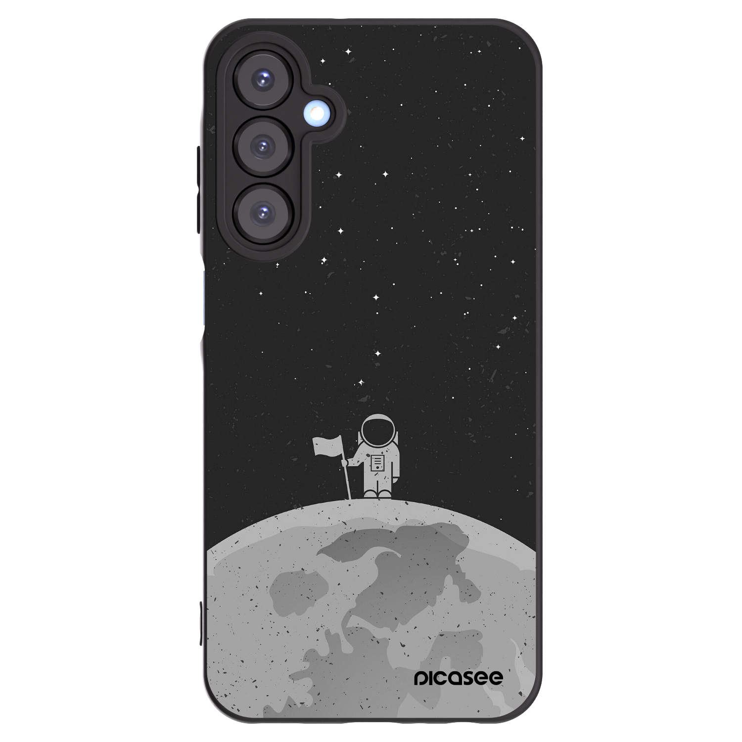 Picasee Μαύρη θήκη σιλικόνης για Samsung Galaxy A25 A256B 5G - Astronaut