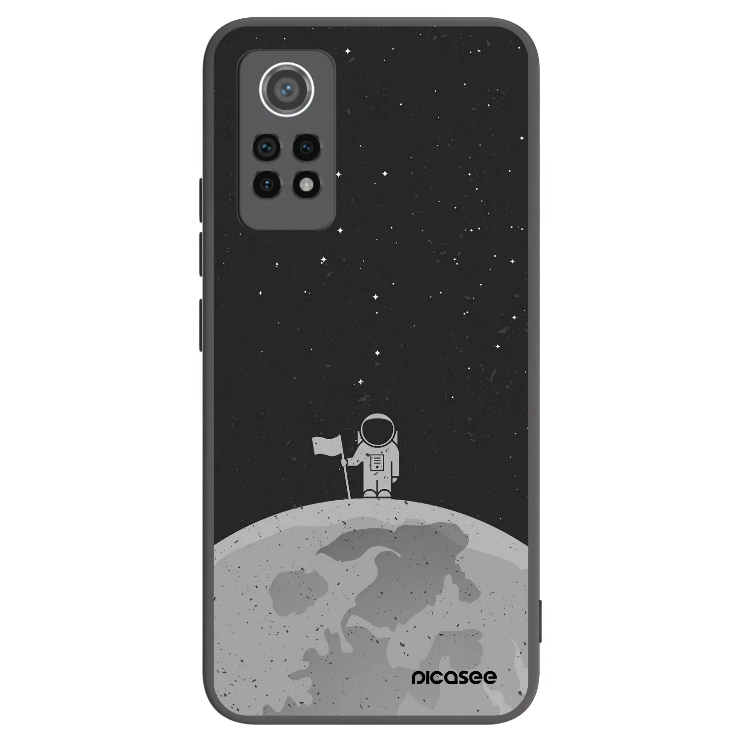 Picasee Μαύρη θήκη σιλικόνης για Xiaomi Redmi Note 12 Pro 4G - Astronaut