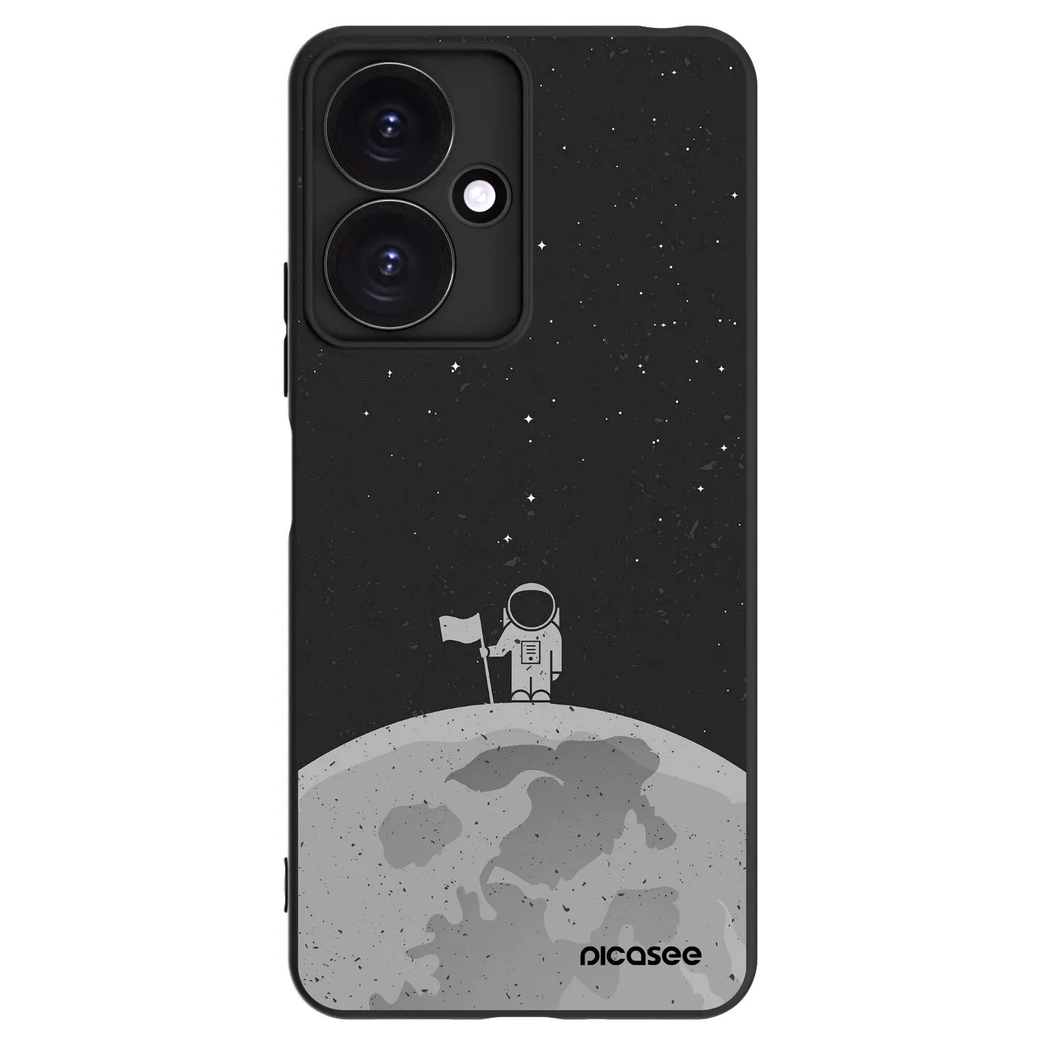 Picasee Μαύρη θήκη σιλικόνης για Xiaomi Redmi 13C 5G - Astronaut