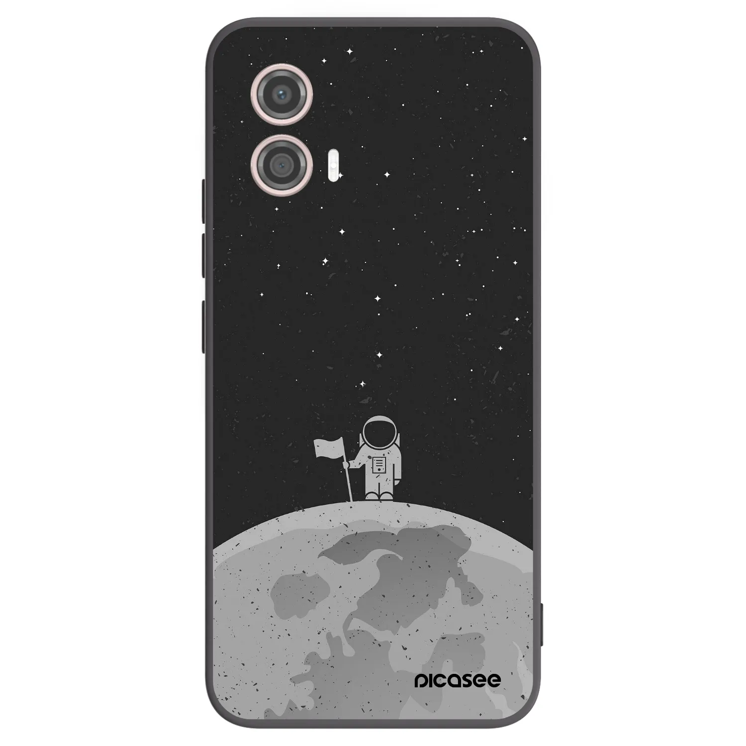 Picasee Μαύρη θήκη σιλικόνης για Motorola Moto G53 5G - Astronaut