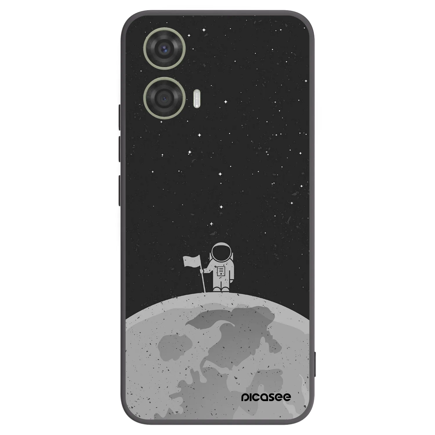 Picasee Μαύρη θήκη σιλικόνης για Motorola Moto G24 - Astronaut
