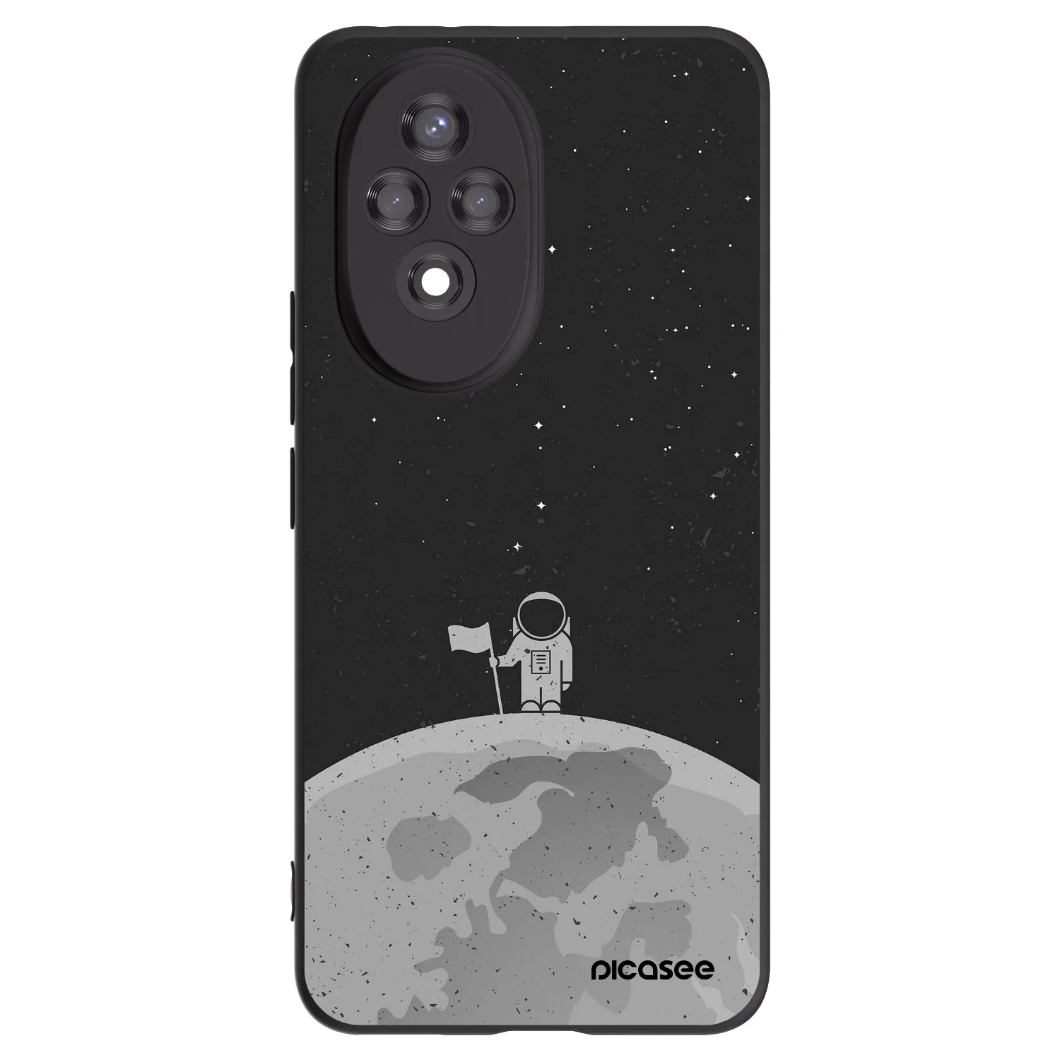 Picasee Μαύρη θήκη σιλικόνης για Honor 200 5G - Astronaut