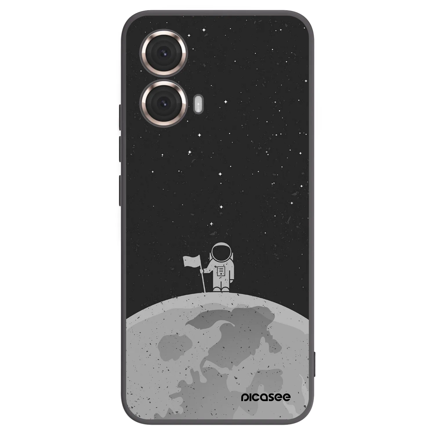 Picasee Μαύρη θήκη σιλικόνης για Motorola Moto G85 - Astronaut