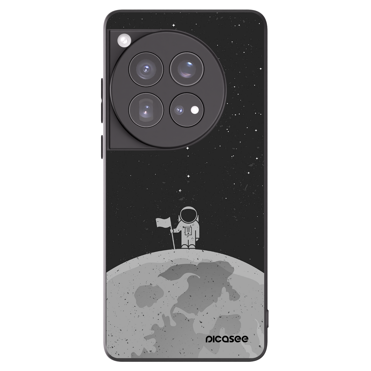 Picasee Μαύρη θήκη σιλικόνης για OnePlus 12 5G - Astronaut