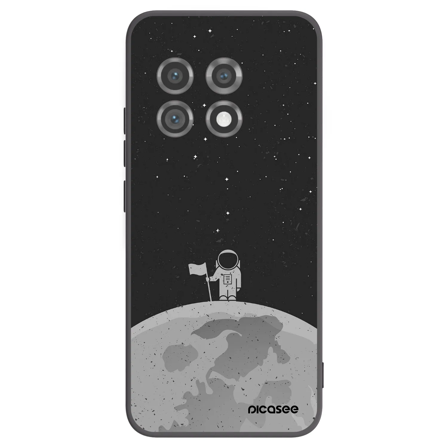Picasee Μαύρη θήκη σιλικόνης για OnePlus 11 5G - Astronaut