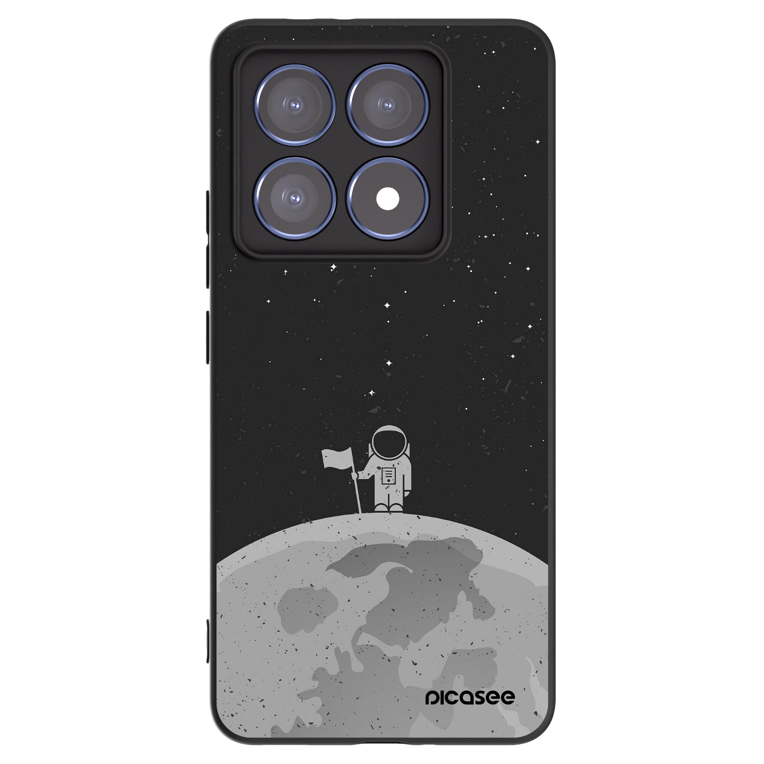 Picasee Μαύρη θήκη σιλικόνης για Xiaomi 14T Pro - Astronaut