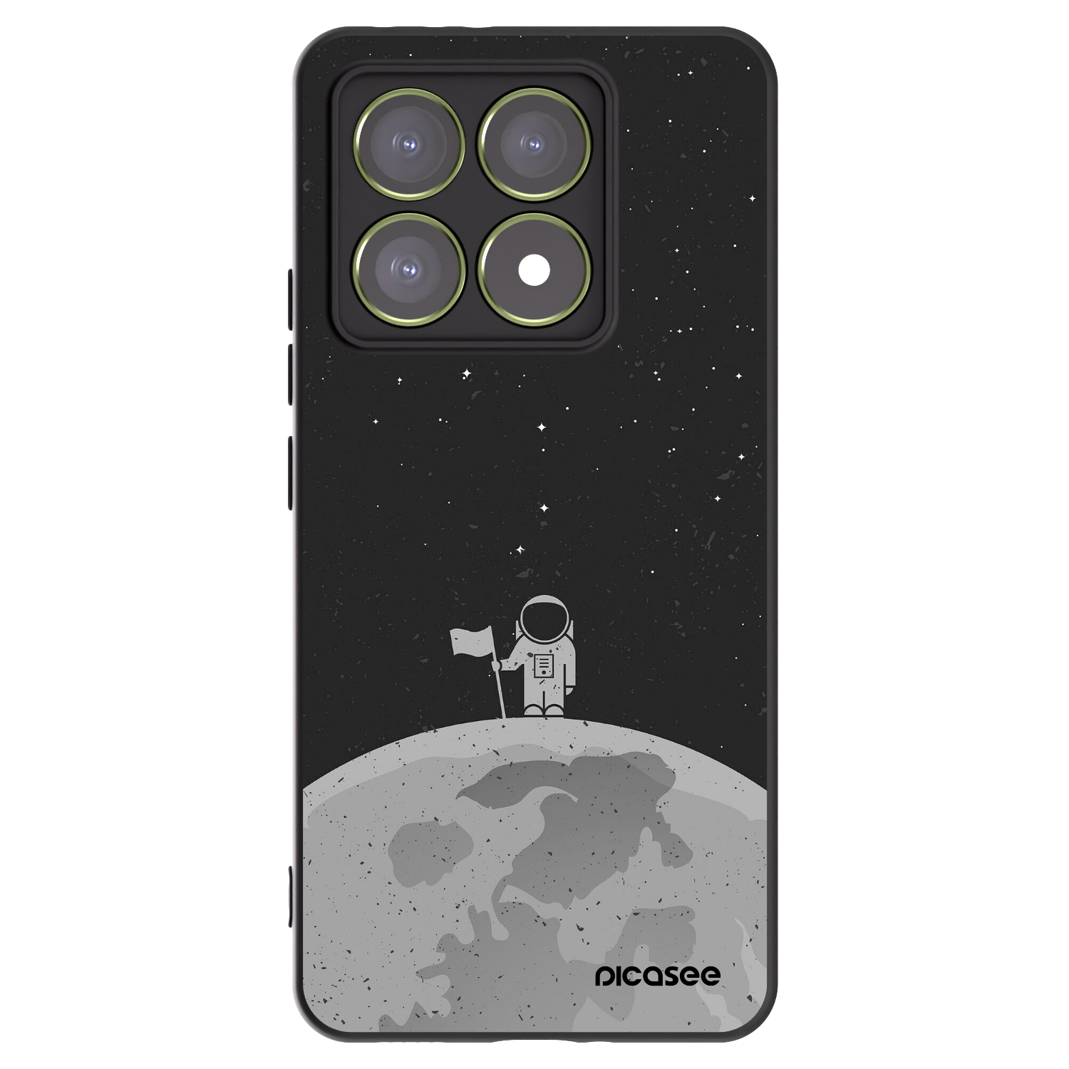 Picasee Μαύρη θήκη σιλικόνης για Xiaomi 14T - Astronaut